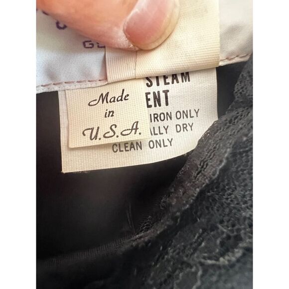 Vintage Gigi's Closette Glenview Black Multi Dress Size 6 Strapless - Picture 6 of 7